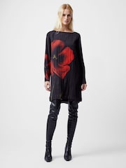 French Connection Black Delilah Alora Satin Mini Dress - Image 1 of 4