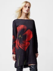 French Connection Black Delilah Alora Satin Mini Dress - Image 3 of 4
