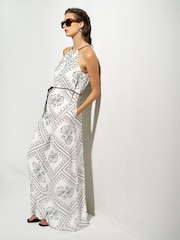 French Connection White Catherine Damasco Jumpsuit - Image 1 of 3