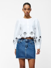 French Connection White Cambria 100% Cotton Long Sleeves Shirt - Image 1 of 5