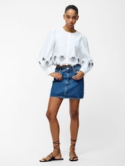 French Connection White Cambria 100% Cotton Long Sleeves Shirt - Image 3 of 5