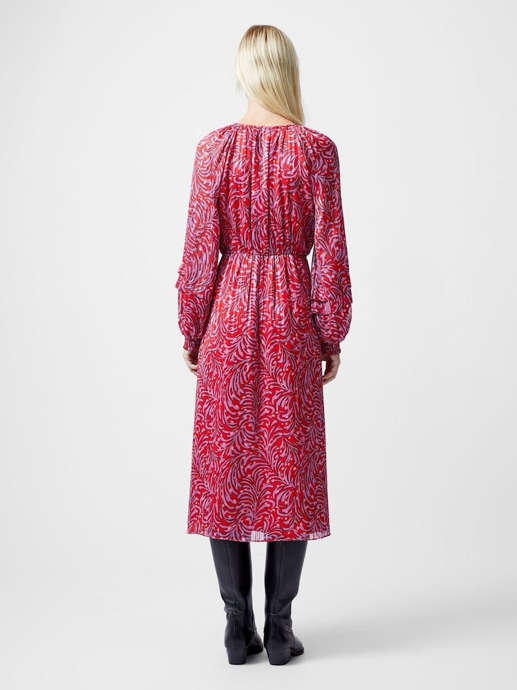French Connection Red Calista Midi Dress - Image 2 of 4