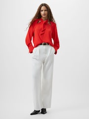 French Connection Red Carmen Crepe Blouse - Image 1 of 4