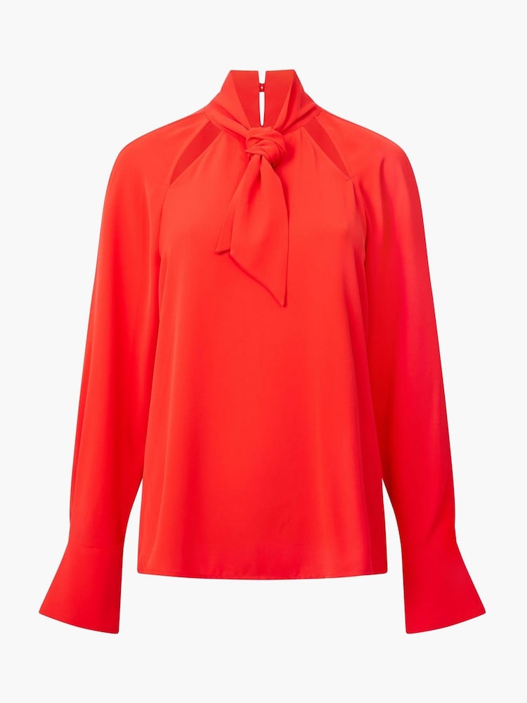 French Connection Red Carmen Crepe Blouse - Image 4 of 4