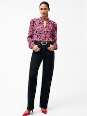 French Connection Black Jennifer Long Sleeve Blouse - Image 2 of 4