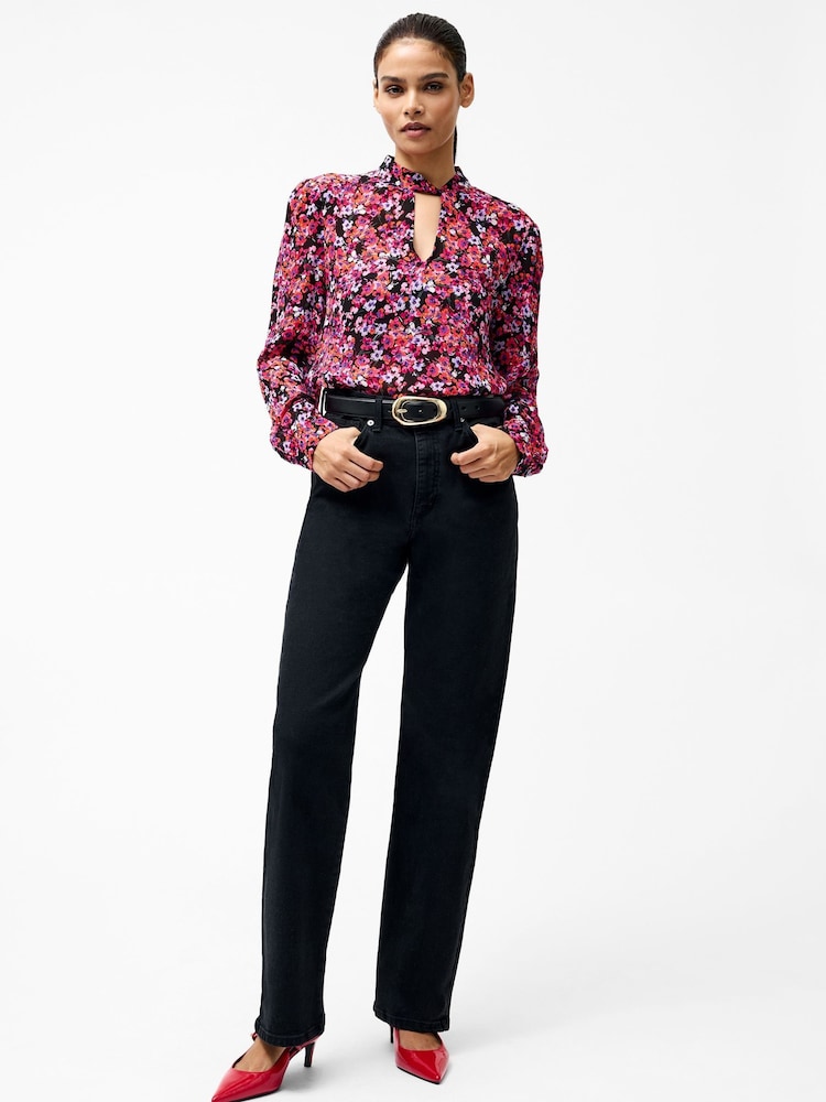 French Connection Black Jennifer Long Sleeve Blouse - Image 2 of 4