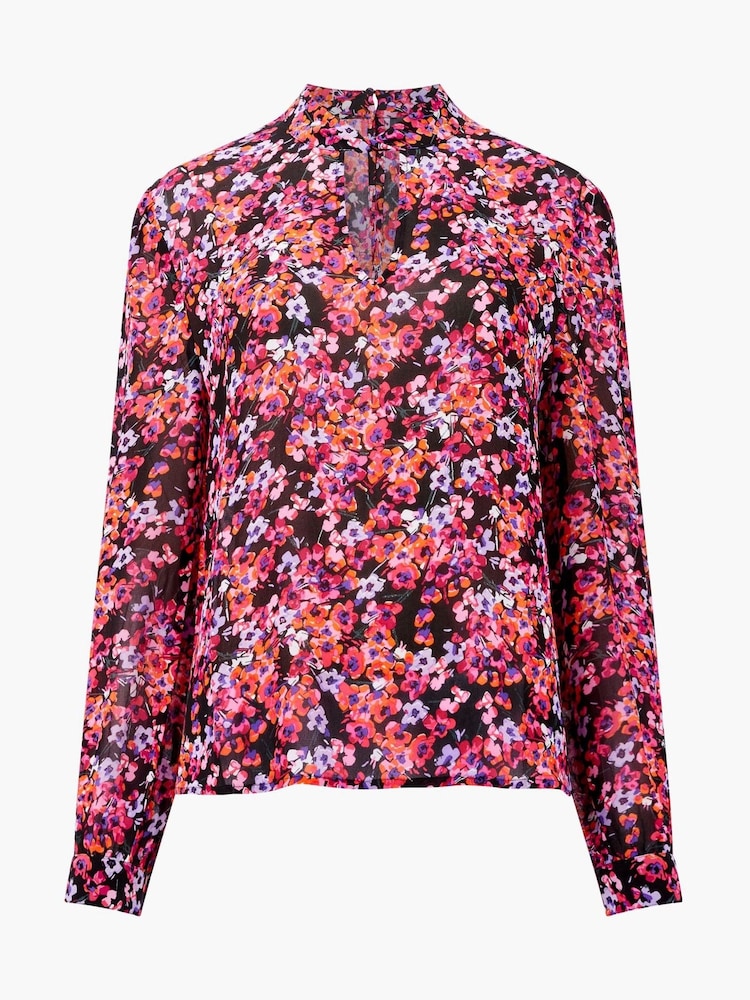 French Connection Black Jennifer Long Sleeve Blouse - Image 4 of 4