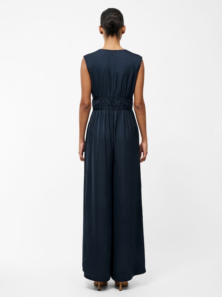 French Connection Blue Damasco Air Flow Poly Jumpsuit - Image 2 of 4