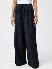 French Connection Black Clare Linen Blend Trousers - Image 1 of 4