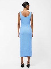 French Connection Blue Trixie Text Knot Strap Midi Dress - Image 2 of 4