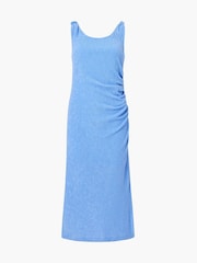 French Connection Blue Trixie Text Knot Strap Midi Dress - Image 4 of 4