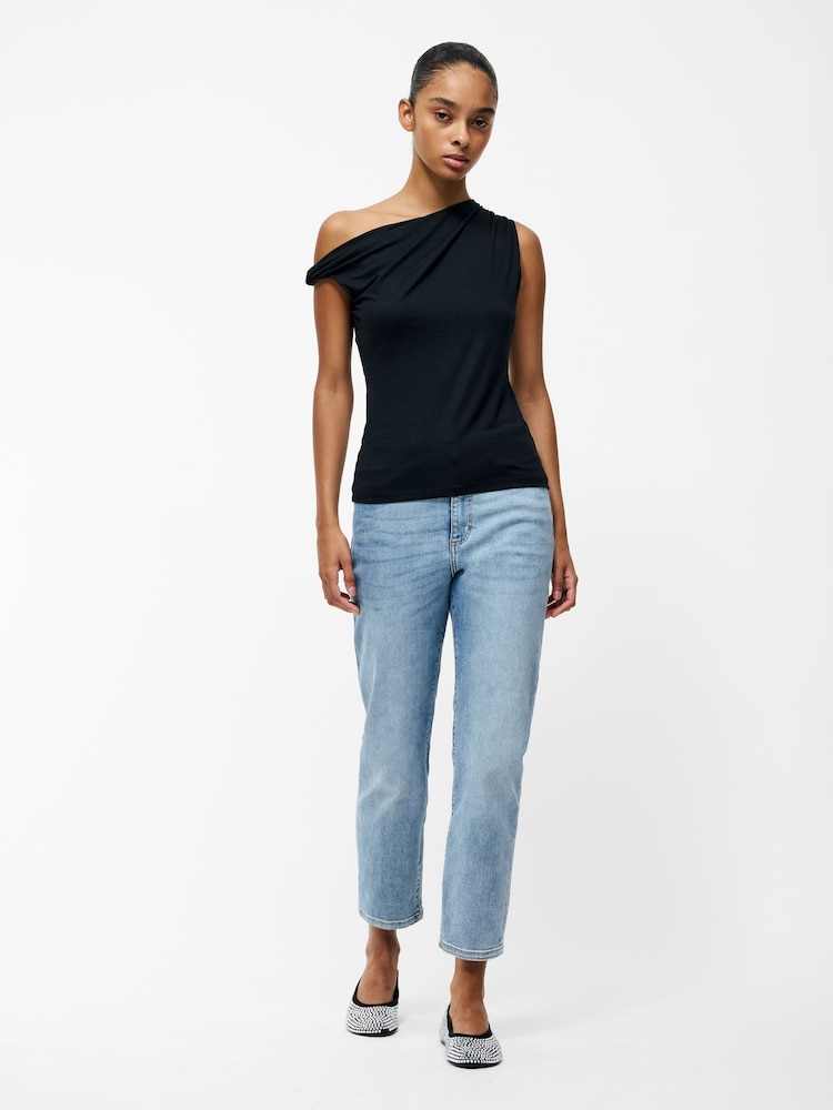 French Connection Sia Jersey Asymmetric Top - Imagen 2 de 4
