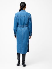 French Connection Blue Zaves Chambray Denim 100% Cotton Dress - Image 2 of 5