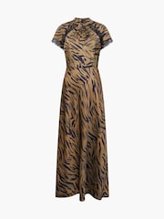 French Connection Green Abilene Ennis Satin Lace Dress - Image 4 of 4