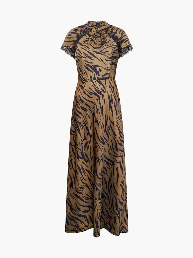 French Connection Green Abilene Ennis Satin Lace Dress - Image 4 of 4