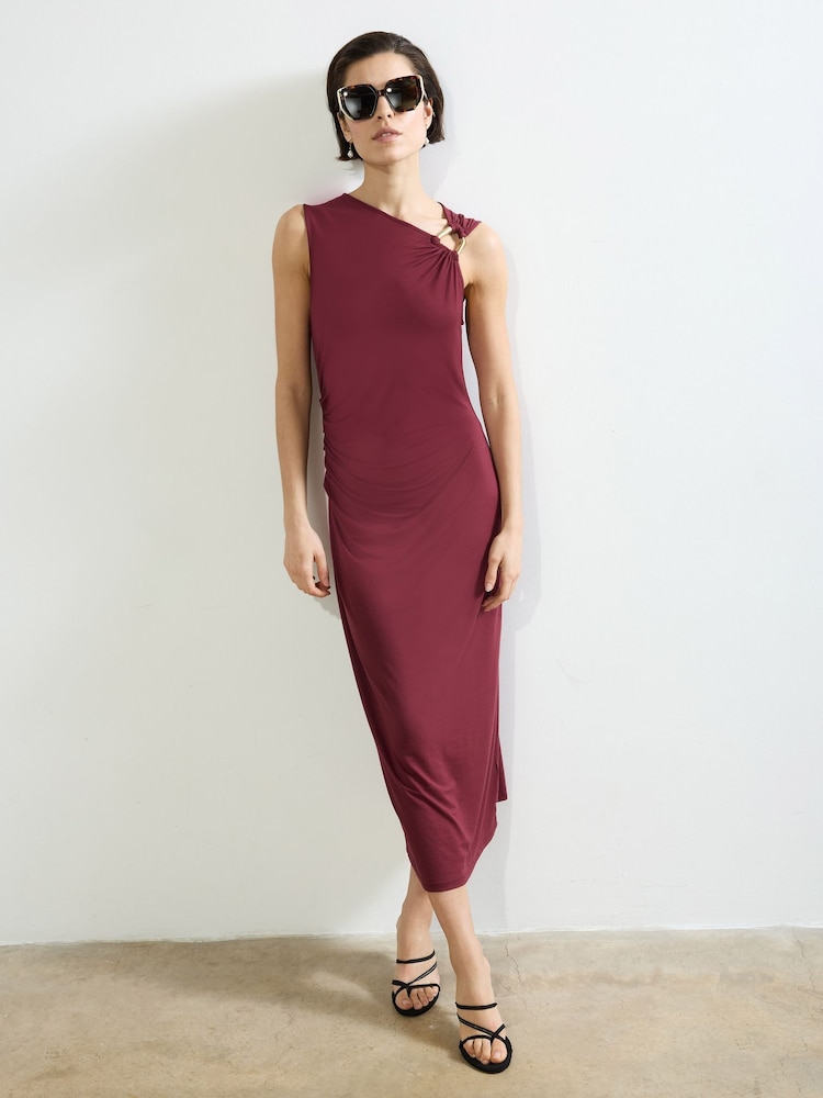 French Connection Red Sia Jersey Midi Dress - Image 1 of 4