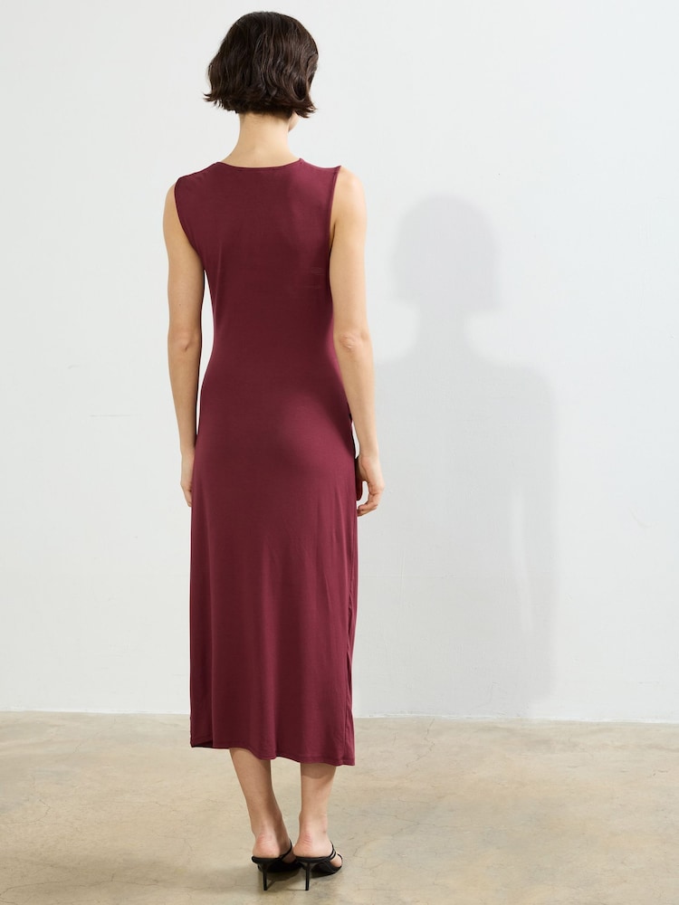 French Connection Red Sia Jersey Midi Dress - Image 2 of 4