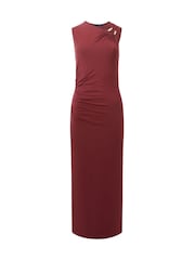 French Connection Red Sia Jersey Midi Dress - Image 4 of 4