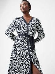 French Connection Blue Kelly Almere Crepe Dress - Image 1 of 4