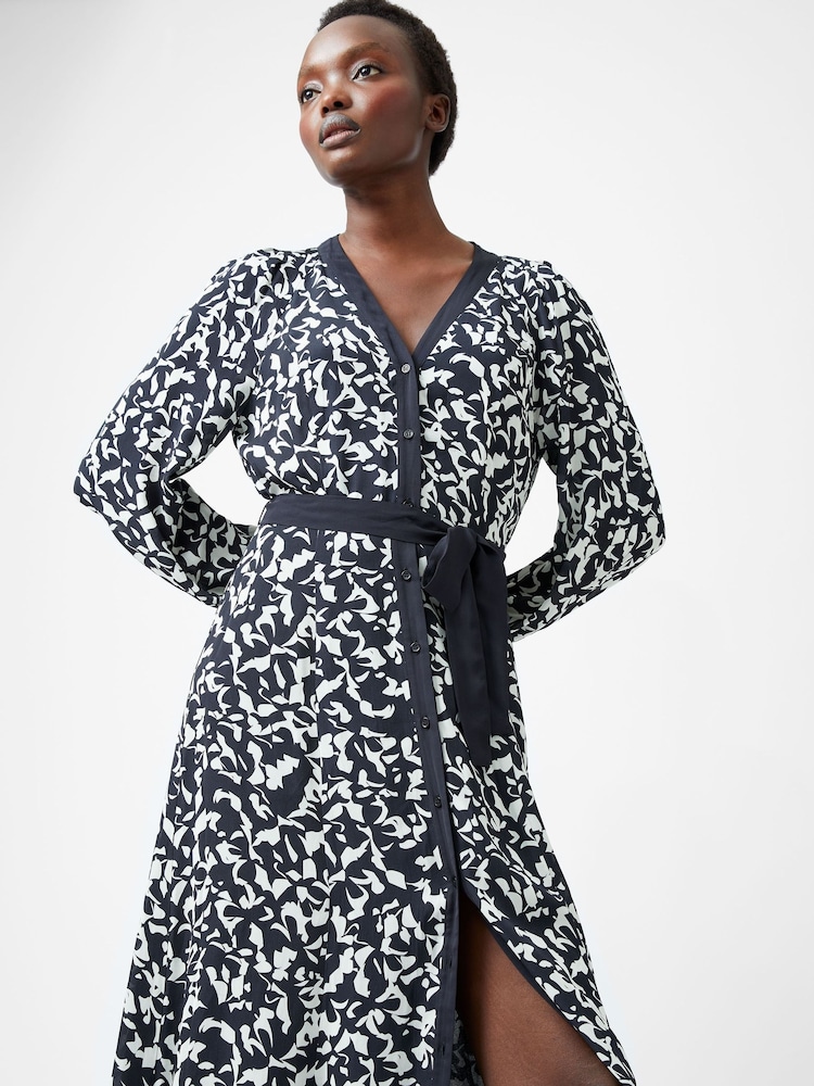 French Connection Blue Kelly Almere Crepe Dress - Image 1 of 4