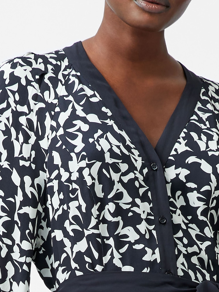 French Connection Blue Kelly Almere Crepe Dress - Image 3 of 4