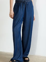 French Connection Blue Colorado Denim Fluid Trousers - Image 1 of 5