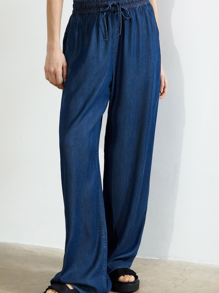 French Connection Blue Colorado Denim Fluid Trousers - Image 1 of 5