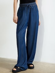 French Connection Blue Colorado Denim Fluid Trousers - Image 5 of 5
