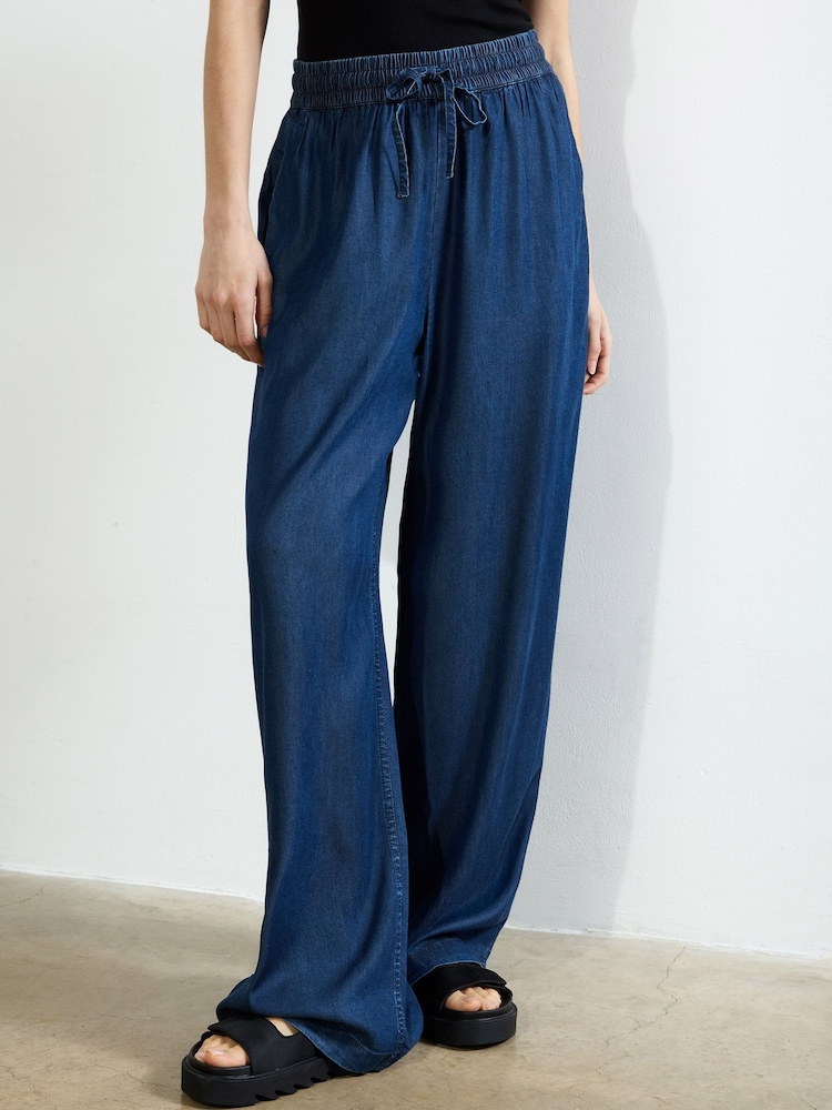 French Connection Blue Colorado Denim Fluid Trousers - Image 5 of 5