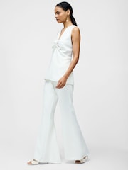 French Connection White Arlette Sleeveless V-Nack Top - Image 2 of 4