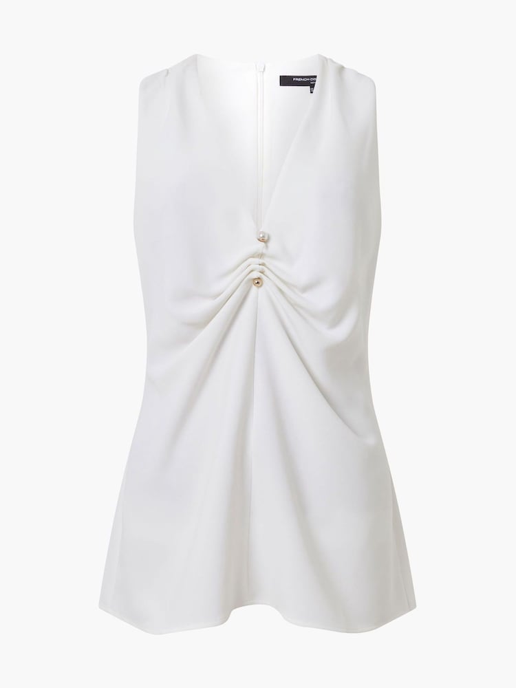 French Connection White Arlette Sleeveless V-Nack Top - Image 4 of 4
