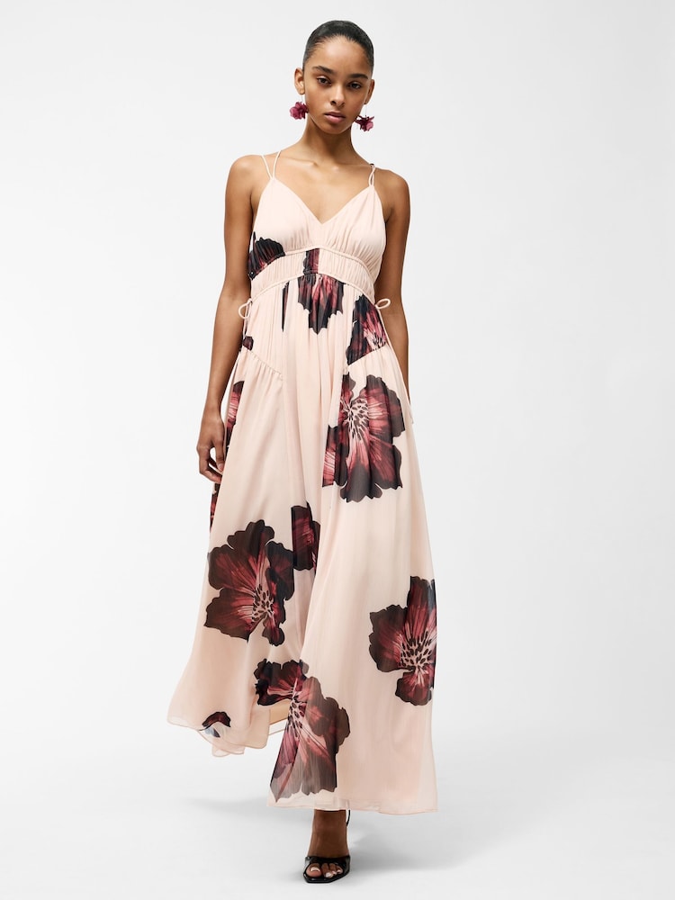 French Connection Pink Elyse Hallie Crinkle Maxi Dress - Image 2 of 5