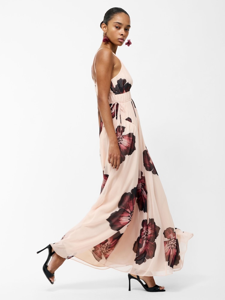 French Connection Pink Elyse Hallie Crinkle Maxi Dress - Image 3 of 5
