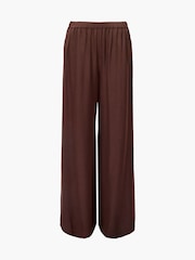 French Connection Brown Sera Satin Elasticated Trousers - Image 4 of 4