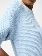 French Connection Blue Lily High Neck 100% Cotton Top - Image 3 of 4