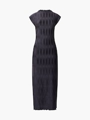 French Connection Blue Moira Pleated Dress - Image 4 of 4