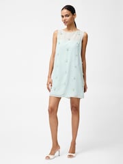 French Connection Green Cameron Embellished Dress - Image 1 of 4