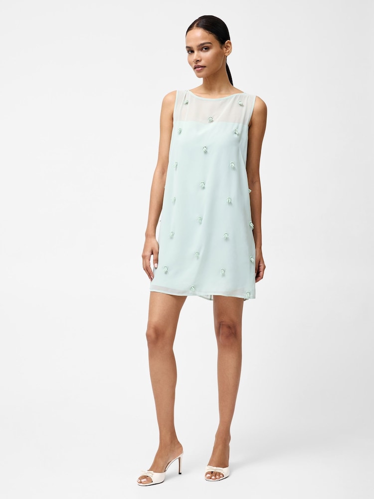 French Connection Green Cameron Embellished Dress - Image 1 of 4