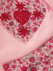Monsoon Pink Baby Heart Leggings and Jumper Set - Image 3 of 3