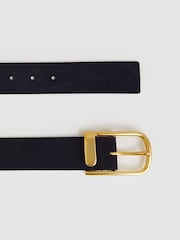 Reiss Navy Iyla Suede Half Keeper Belt - Image 3 of 5