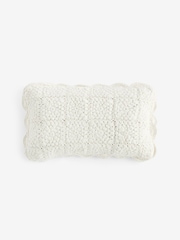 Shabby Chic by Rachel Ashwell® Natural Crochet Scallop Edge Cushion - Image 10 of 13