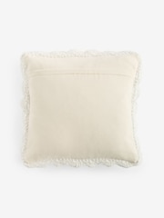 Shabby Chic by Rachel Ashwell® Natural Crochet Scallop Edge Cushion - Image 11 of 13