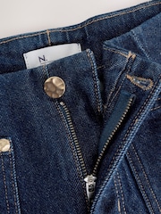 Azul lavado - Alto Rise Patch Pocket Comfort Stretch Wide Leg Jeans - Imagen 3 de 3