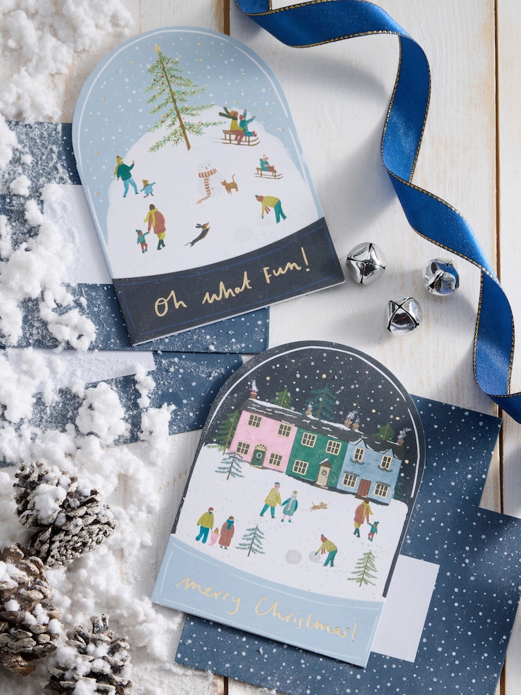 Navy Tree Scene 20 Pack Christmas Cards - Image 1 of 3 Navy Tree Scene 20 Pack Christmas Cards - Image 1 of 3