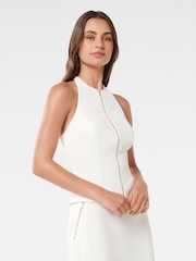 Top con cuello halter y cremallera frontal Paris de Forever New - Imagen 3 de 5
