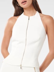 Top con cuello halter y cremallera frontal Paris de Forever New - Imagen 5 de 5