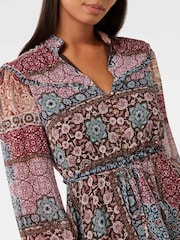 Forever New Brown Sonny Frill Trim Mini Dress - Image 4 of 5