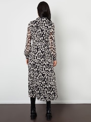 Threadbare Black Chiffon Belted Maxi Shirt Dress - Image 4 of 4