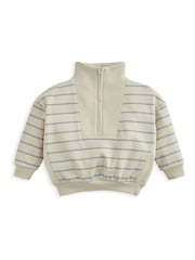 Mamas & Papas Stripe Funnel Neck Jumper - Image 2 of 3