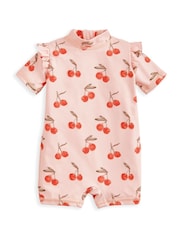 Mamas & Papas Pink Cherry Print SwimSuit - Image 2 of 3